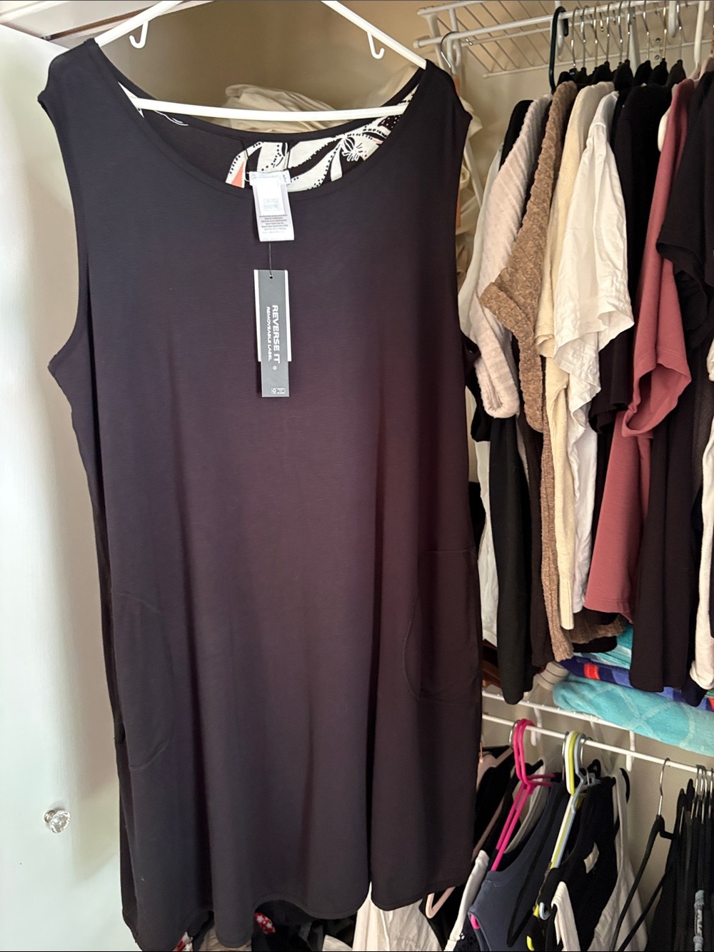 Tribal Jeans Black Removable Label Shift Dress